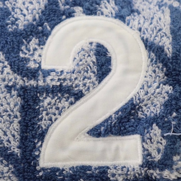 DIOR Blue Terry Cloth Bag Trotter Monogram Diorissimo Boston Cosmetic Pouch - Picture 4 of 16